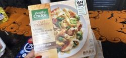 Healthy Choice Chicken Fettuccini Alfredo with Broccoli