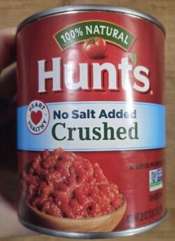 Hunt's Crushed Tomatoes No Salt Added