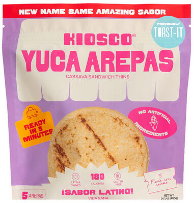 Kiosco Yuca Arepas Cassava Sandwich Thins