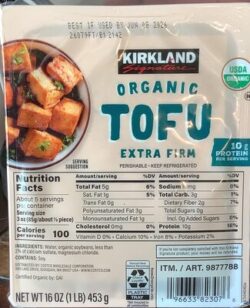 Kirkland Organic Tofu Extra Firm