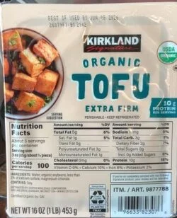 Kirkland Organic Tofu Extra Firm