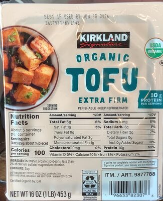 Kirkland Organic Tofu Extra Firm