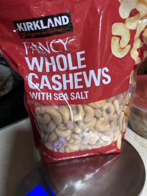 Kirkland Signature Fancy Whole Cashews with Sea Salt