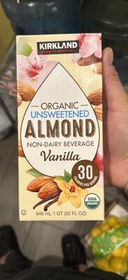 Kirkland Signature Organic Unsweetened Almond Non-Dairy Beverage Vanilla