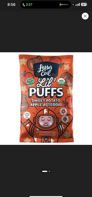 Lesser Evil Lil' Puffs Sweet Potato Apple Asteroid