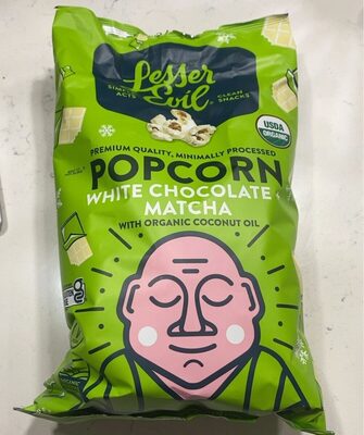 Lesser Evil Popcorn White Chocolate Matcha