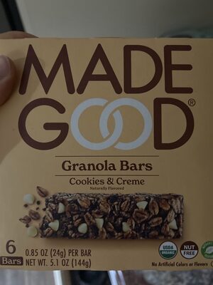 Made Good Cookies & Creme Granola Bars