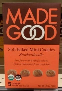 MadeGood Soft Baked Mini Cookies Snickerdoodle