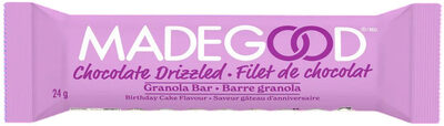 MadeGood Chocolate Drizzled Granola Bars, Birthday Cake Flavour / Flavor