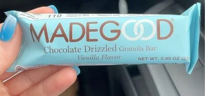 MadeGood Chocolate Drizzled Granola Bars - Vanilla Flavor