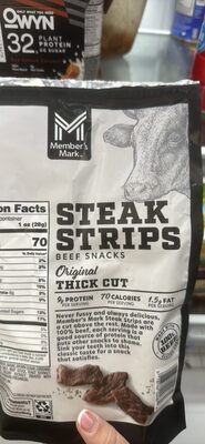 Member's Mark STEAK STRIPS BEEF SNACKS