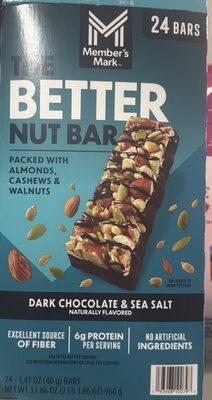 Member's Mark THE BETTER NUT BAR DARK CHOCOLATE & SEA SALT