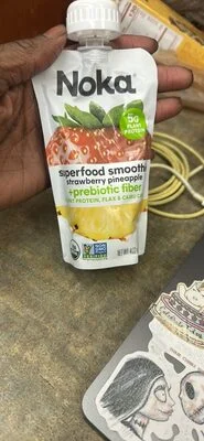 Noka superfood smoothie strawberry pineapple + prebiotic fiber