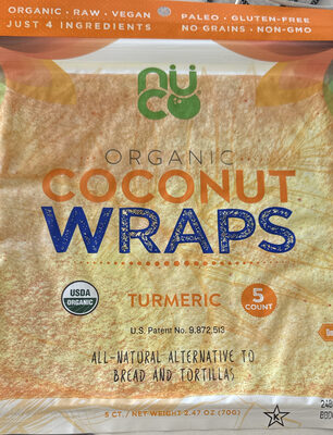 Nuco Coconut Wraps Turmeric