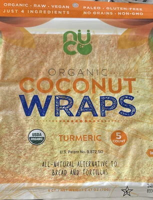 Nuco Coconut Wraps Turmeric