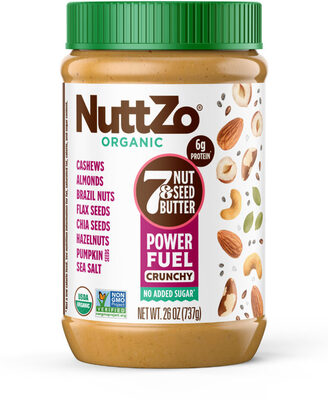 NuttZo Organic 7 Nut & Seed Butter POWER FUEL Crunchy