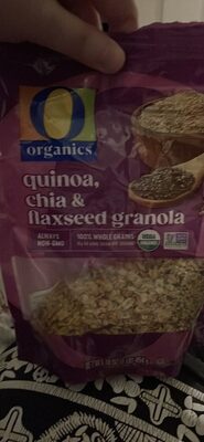 O organics quinoa, chia & flaxseed granola