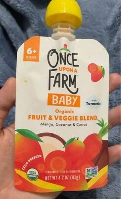 Once Upon A Farm Fruit & Veggie Blend: Gold-y Mango and The Three Coconuts