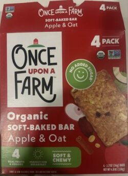 Once Upon a Farm Soft Baked Bar : Apple and Oat