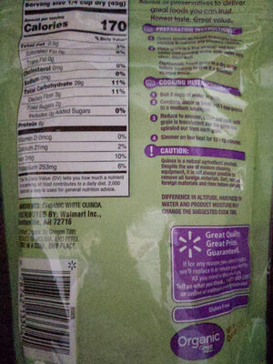Organic Great Value White Quinoa