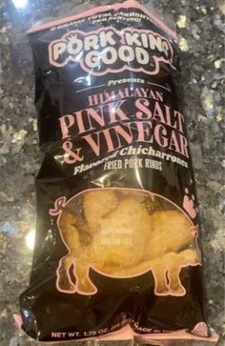 Pork King Good Himalayan Pink Salt & Vinegar Flavored Chicharrones Fried Pork Rinds