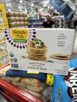 Simple Mills Organic Seed Flour Crackers Garlic & Herb