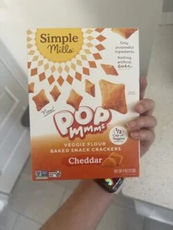 Simple Mills Pop Mmmm's Baked Snack Crackers Cheddar
