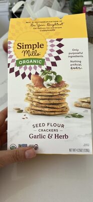 Simple Mills VEGGIE FLOUR PITA CRACKERS Mediterranean Herb