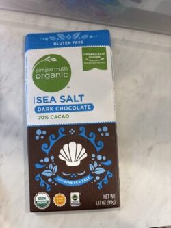 simple truth organic SEA SALT DARK CHOCOLATE 70% CACAO