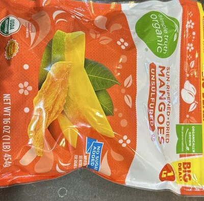 Simple Truth Organic SUN-RIPENED•DRIED MANGOES UNSULFURED