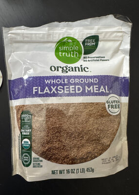 simple truth organic WHOLE GROUND FLAXSEED MEAL