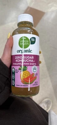 Simple Truth Zero Sugar Kombucha Pineapple Pink Guava
