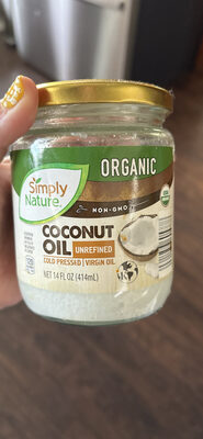 Simply Nature Coconut Oil Unrefined