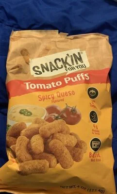 SNACKIN FOR YOU Tomato Puffs Spicy Queso Flavored