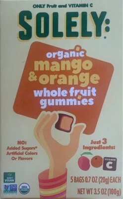 Solely Mango & Orange Fruit Gummies