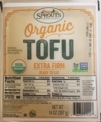 Sprouts Organic Tofu Extra Firm