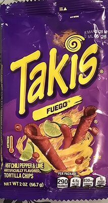 Takis Fuego Hot Chili Pepper & Lime Tortilla Chips