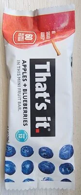 That's it. APPLES + BLUEBERRIES MINI FRUIT BAR