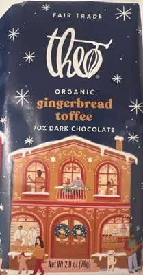 Theo Gingerbread Toffee 70% Dark Chocolate