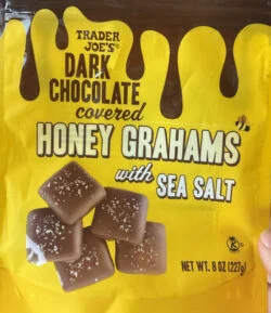 Trader Joe's Dark Chocolate covered Honey Grahams with Sea Salt