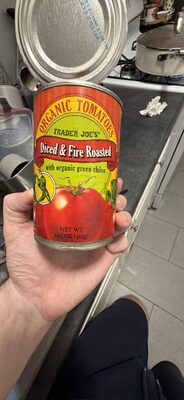 Trader Joe's Organic Tomatoes Diced & Fire Roasted With Organic Green Chiles