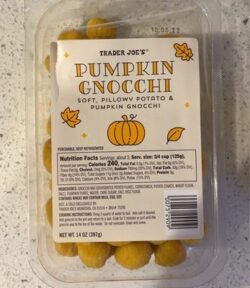 Trader Joe's Pumpkin gnocchi