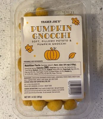 Trader Joe's Pumpkin gnocchi