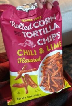 Trader Joe's Rolled Corn Tortilla Chips Chili & Lime Flavored