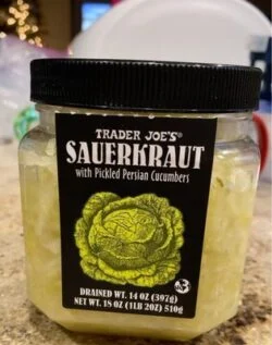 Trader Joe's Sauerkraut with Pickled Persian Cucumbers