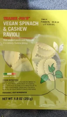 Trader Joe's Vegan Spinach & Cashew Ravioli