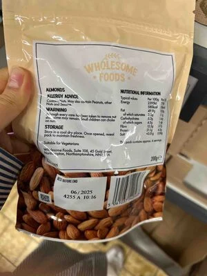 Wholesome Foods Almonds
