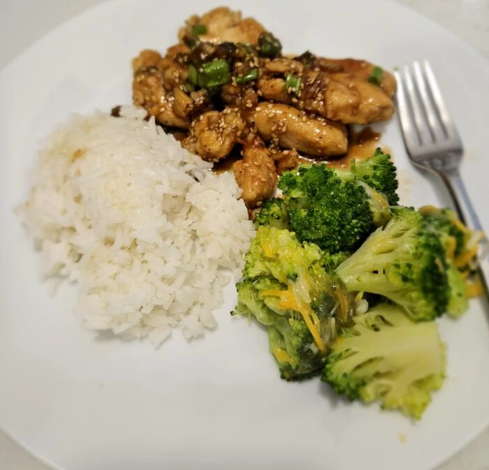 Martha's Best Honey Soy Chicken with Broccoli & Rice from Marley Spoon, as plated at home by a MealFan reader