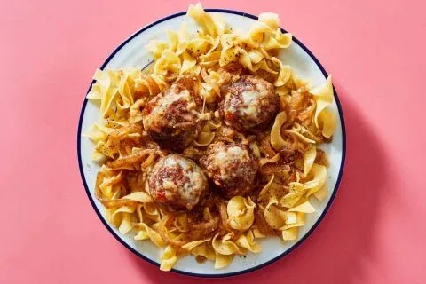 Skillet French Onion Readymade Meatballs