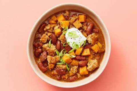 Smoky Chipotle Chicken & Sweet Potato Chili